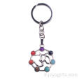 Cage pendentif couleur 7 Chakra pierres précieuses Yoga pendentif en argent en gros